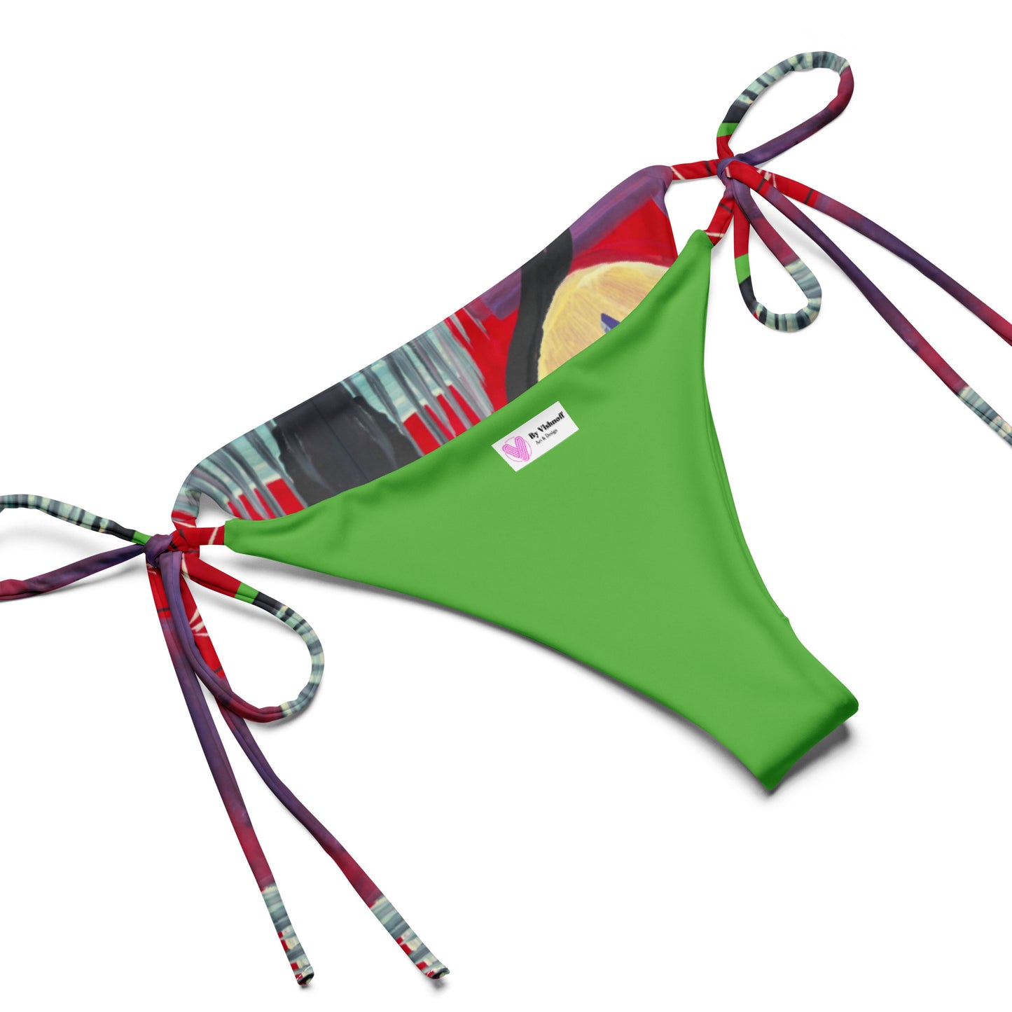 Red Him All-over print recycled string bikini