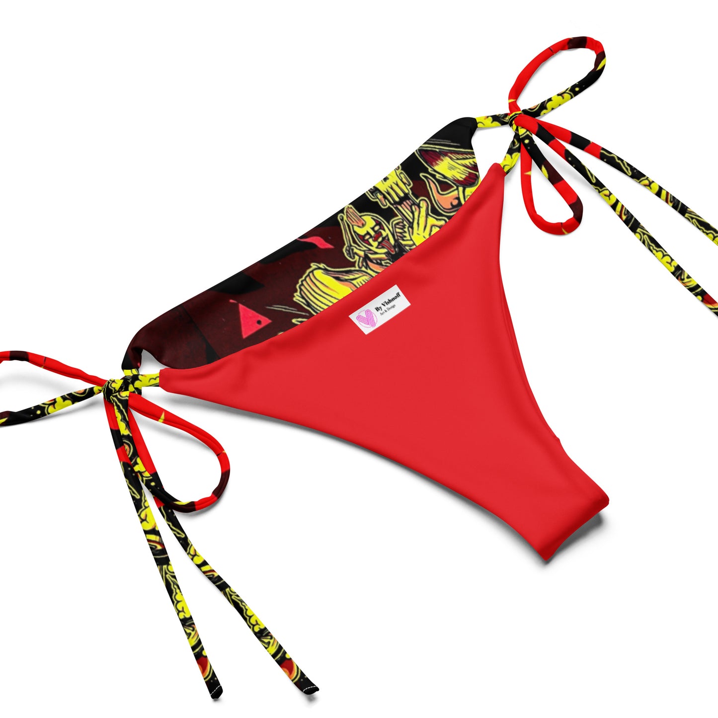 Metal Race All-over print recycled string bikini