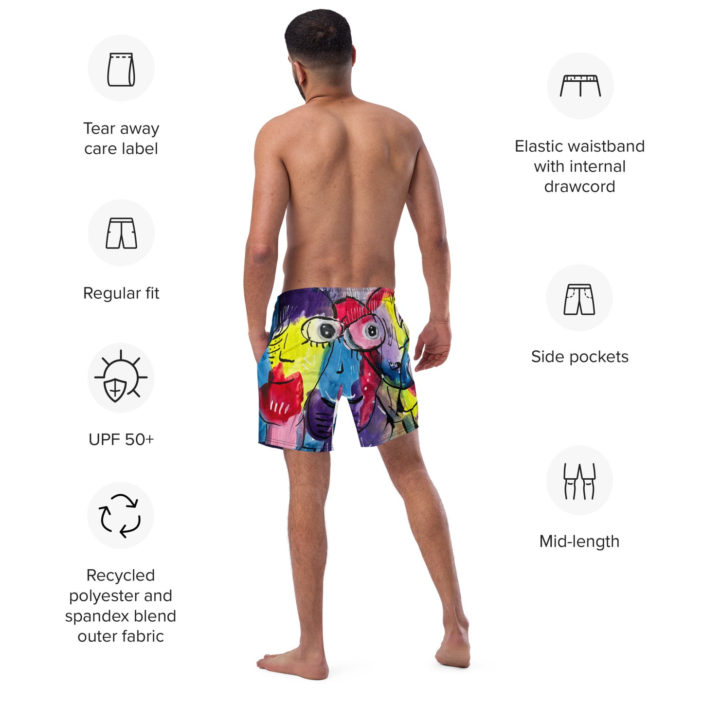 Faces Men's swim trunks