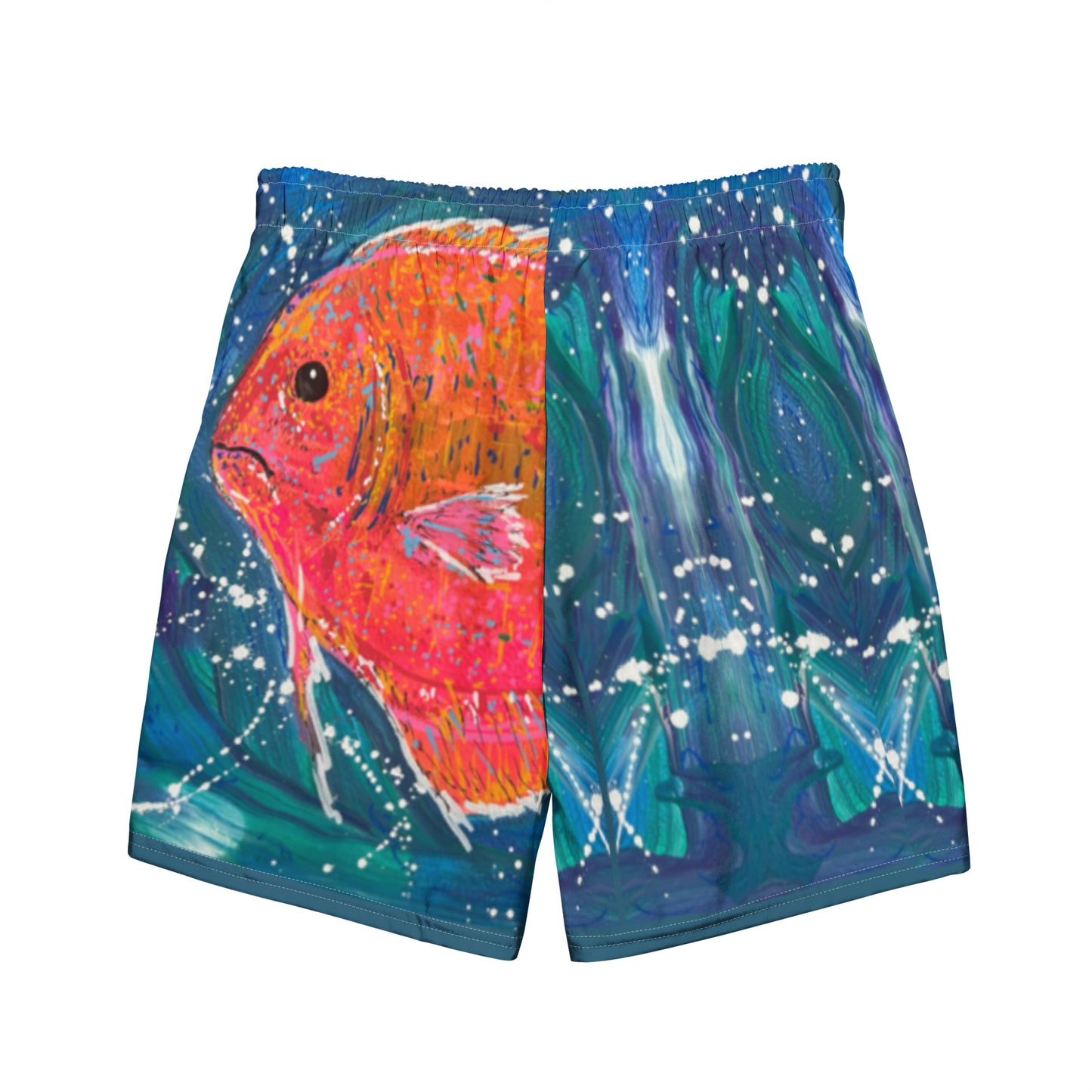 Fish All-Over Print Recycled Swim Trunks