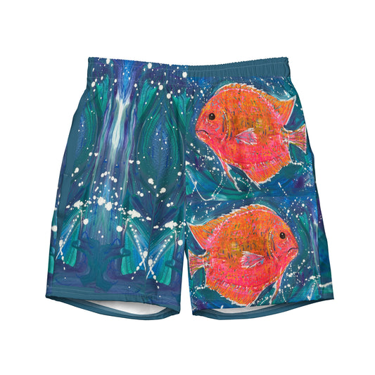 Fish All-Over Print Recycled Swim Trunks