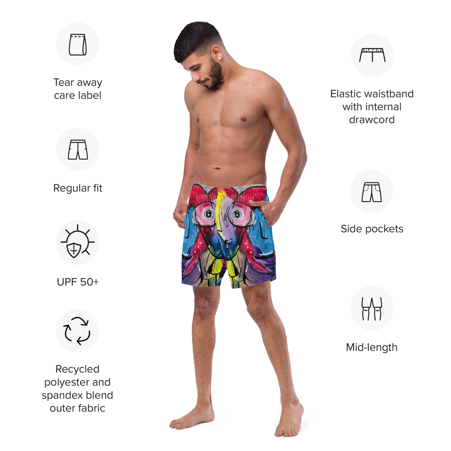 Faces Men's swim trunks