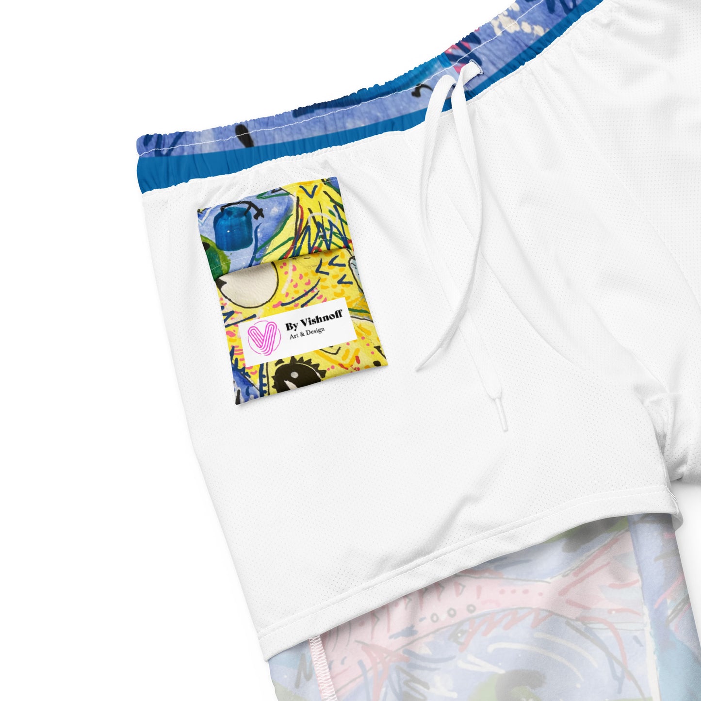 Fish II All-Over Print Recycled Swim Trunks