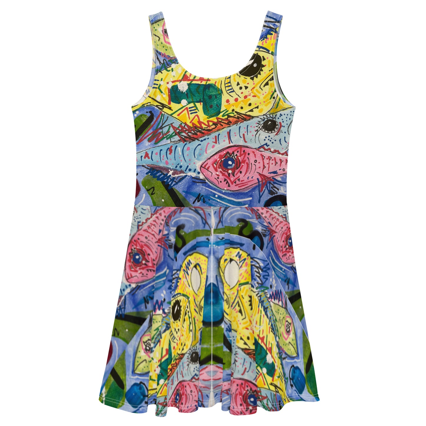 Fish II Skater Dress