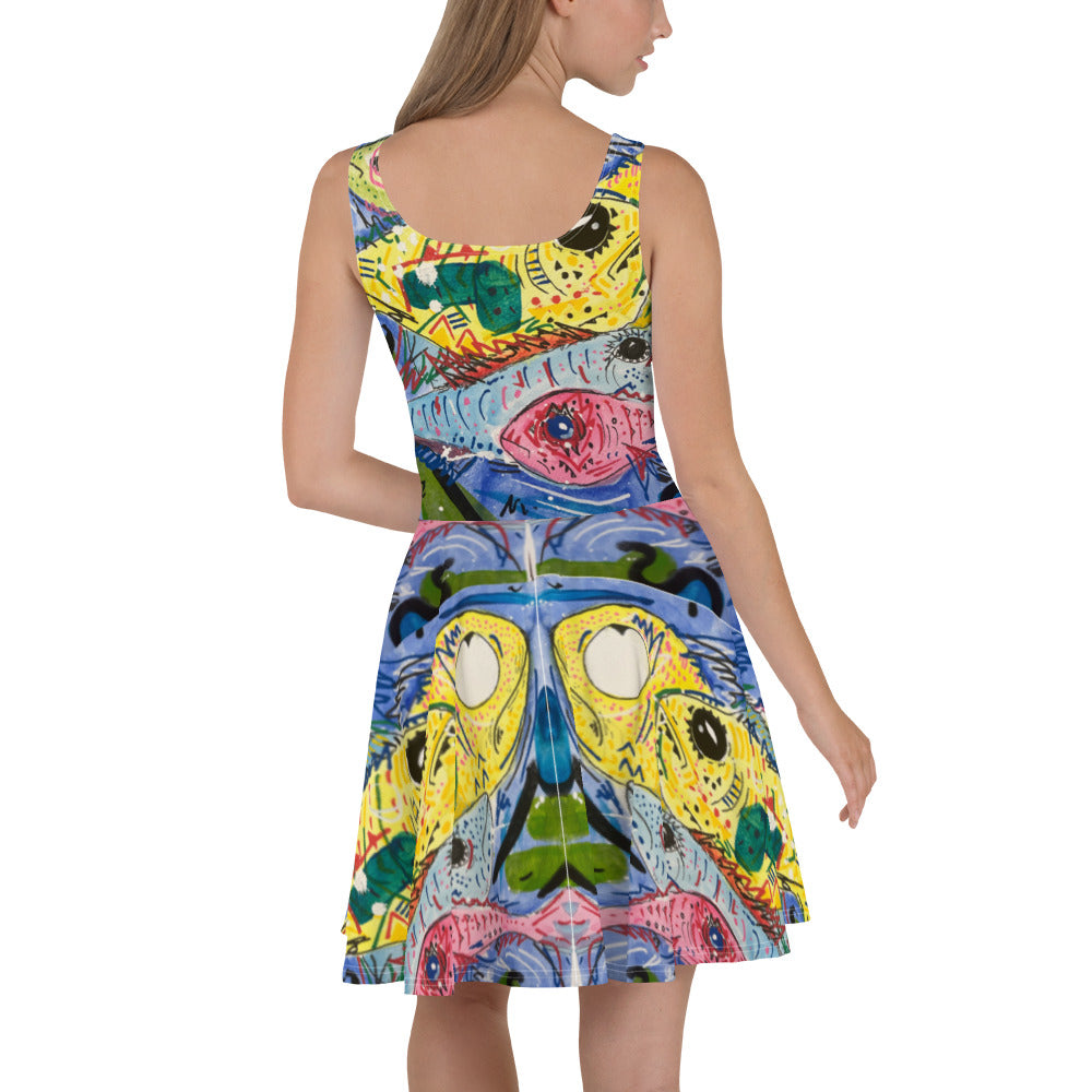 Fish II Skater Dress