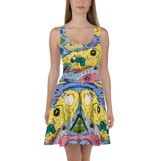 Fish II Skater Dress