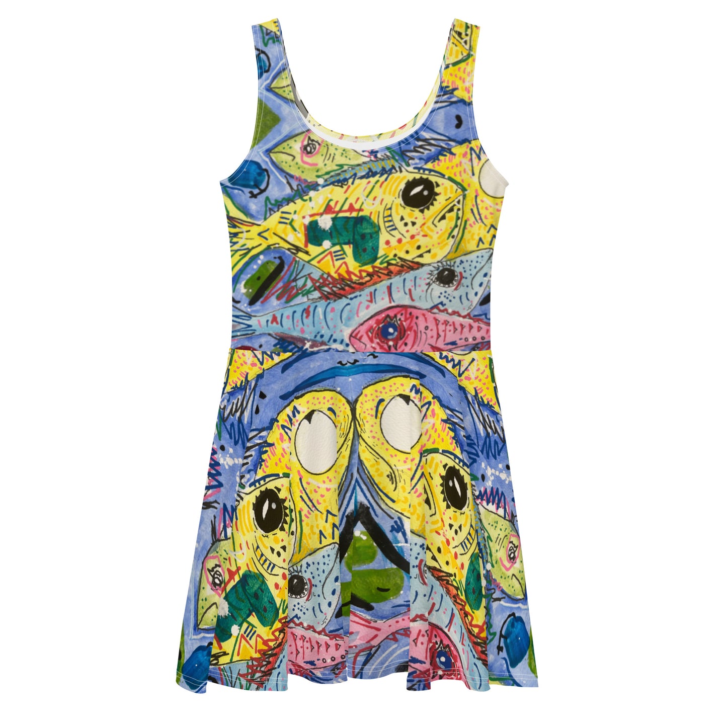 Fish II Skater Dress