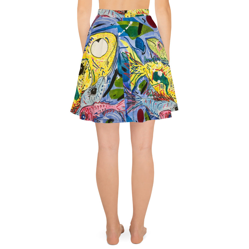 Fish II Skater Skirt