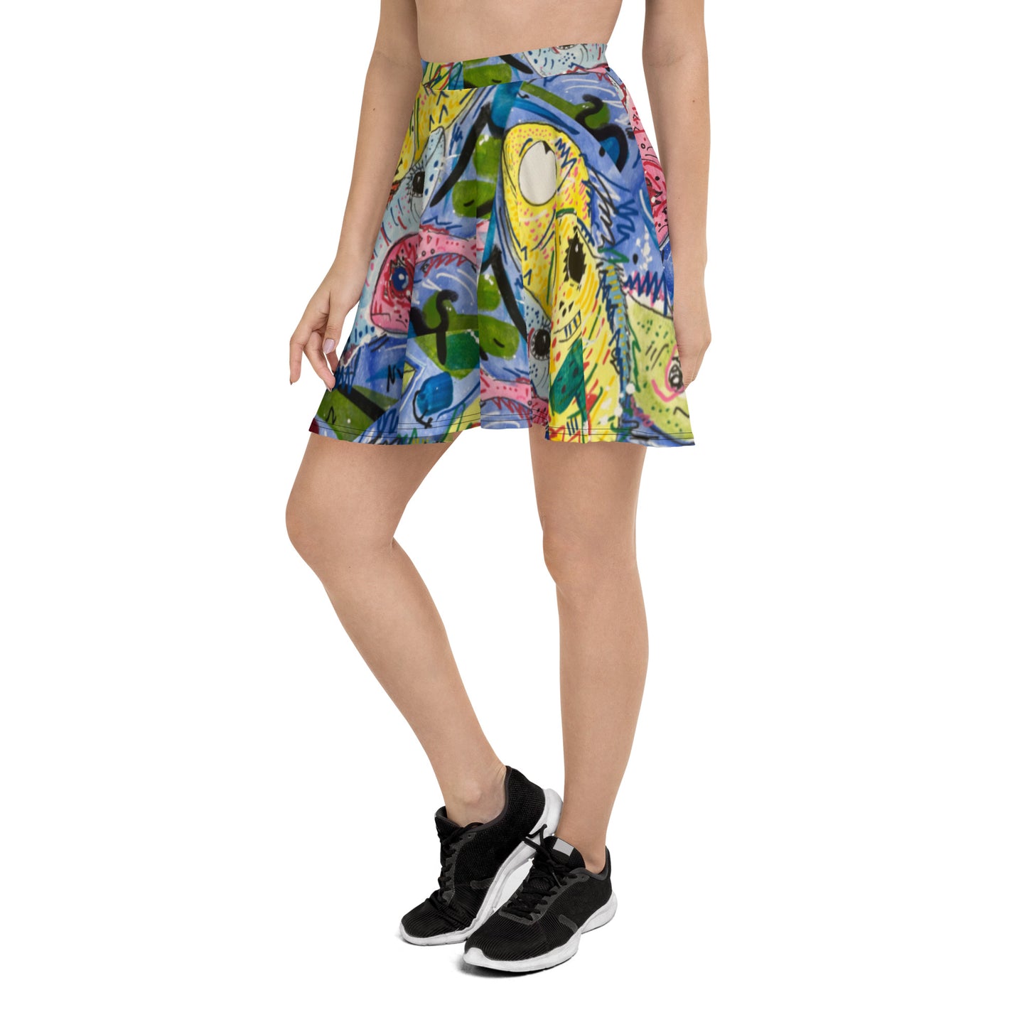 Fish II Skater Skirt