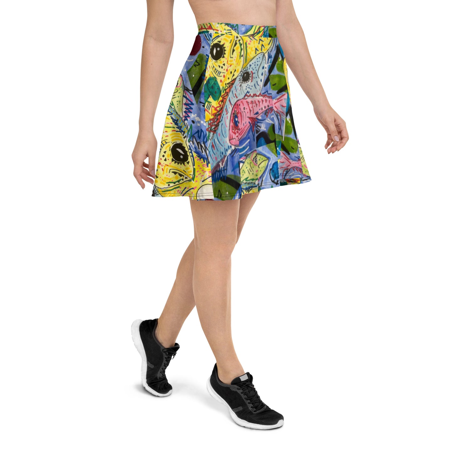 Fish II Skater Skirt