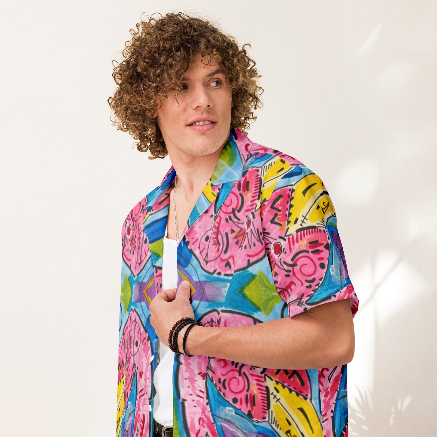 Flamingo Mens  button shirt