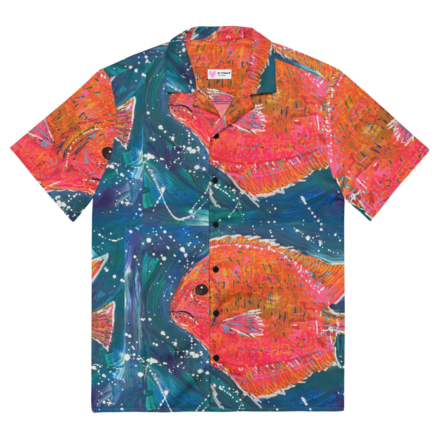 Fish Unisex button shirt