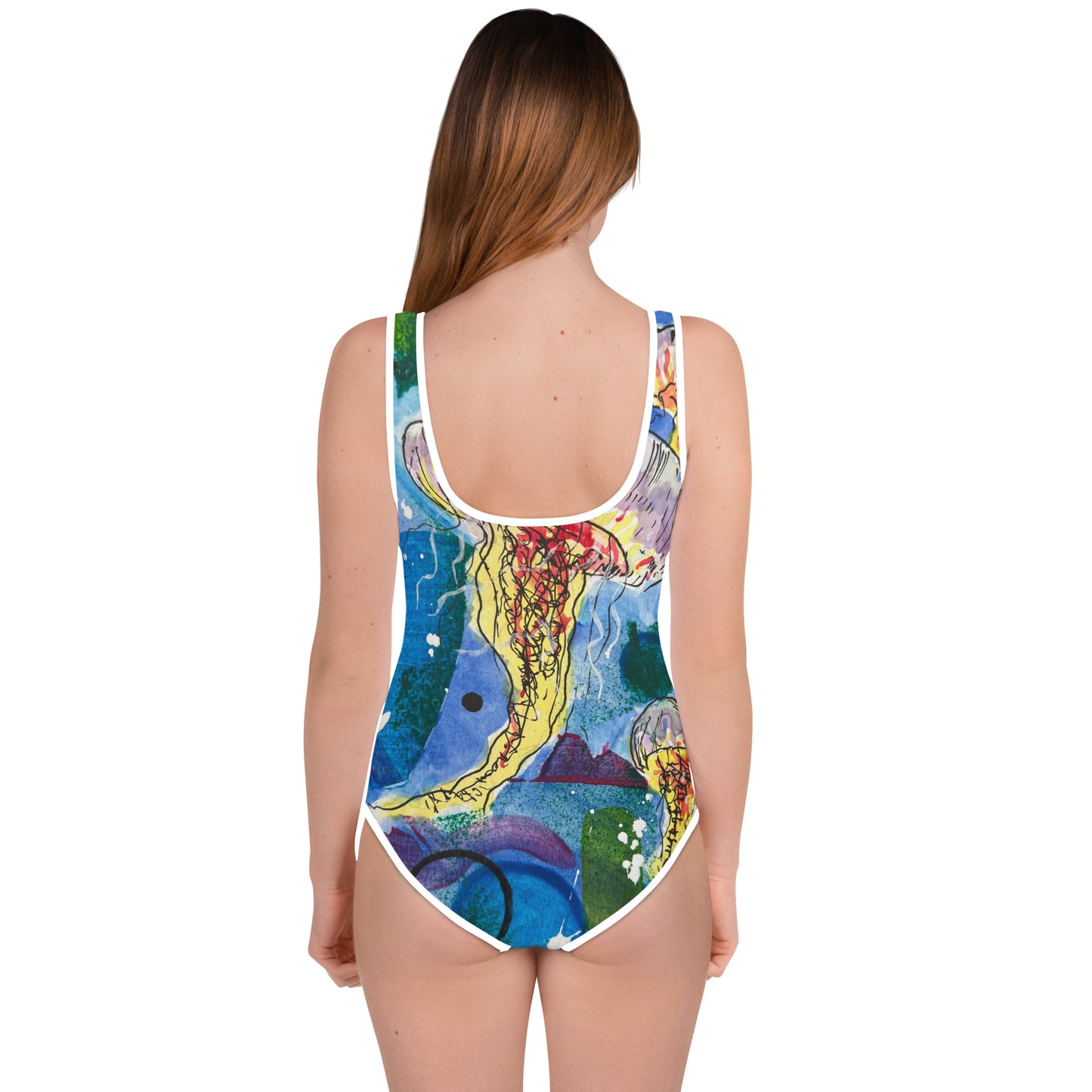 Jellyfish All-Over Print Youth Swimsuit