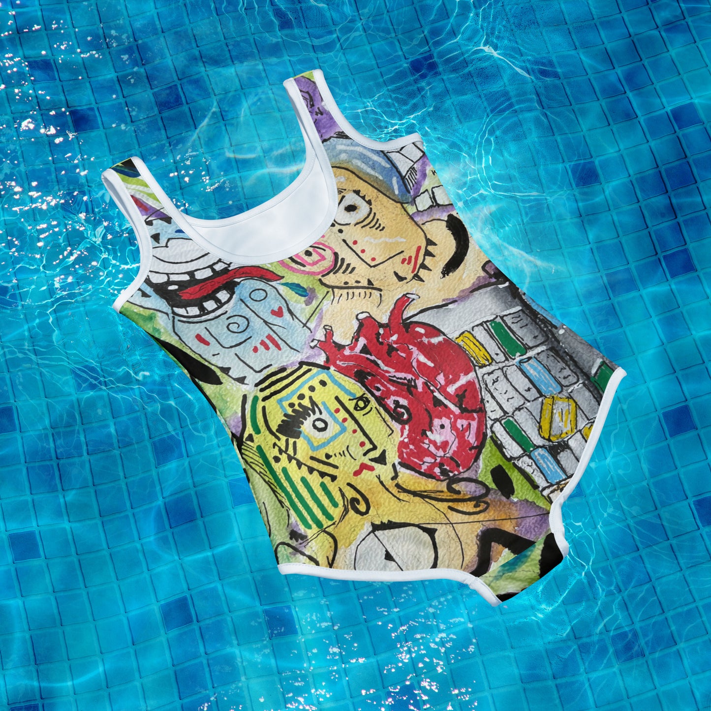 Mad Pianist All-Over Print Youth Swimsuit