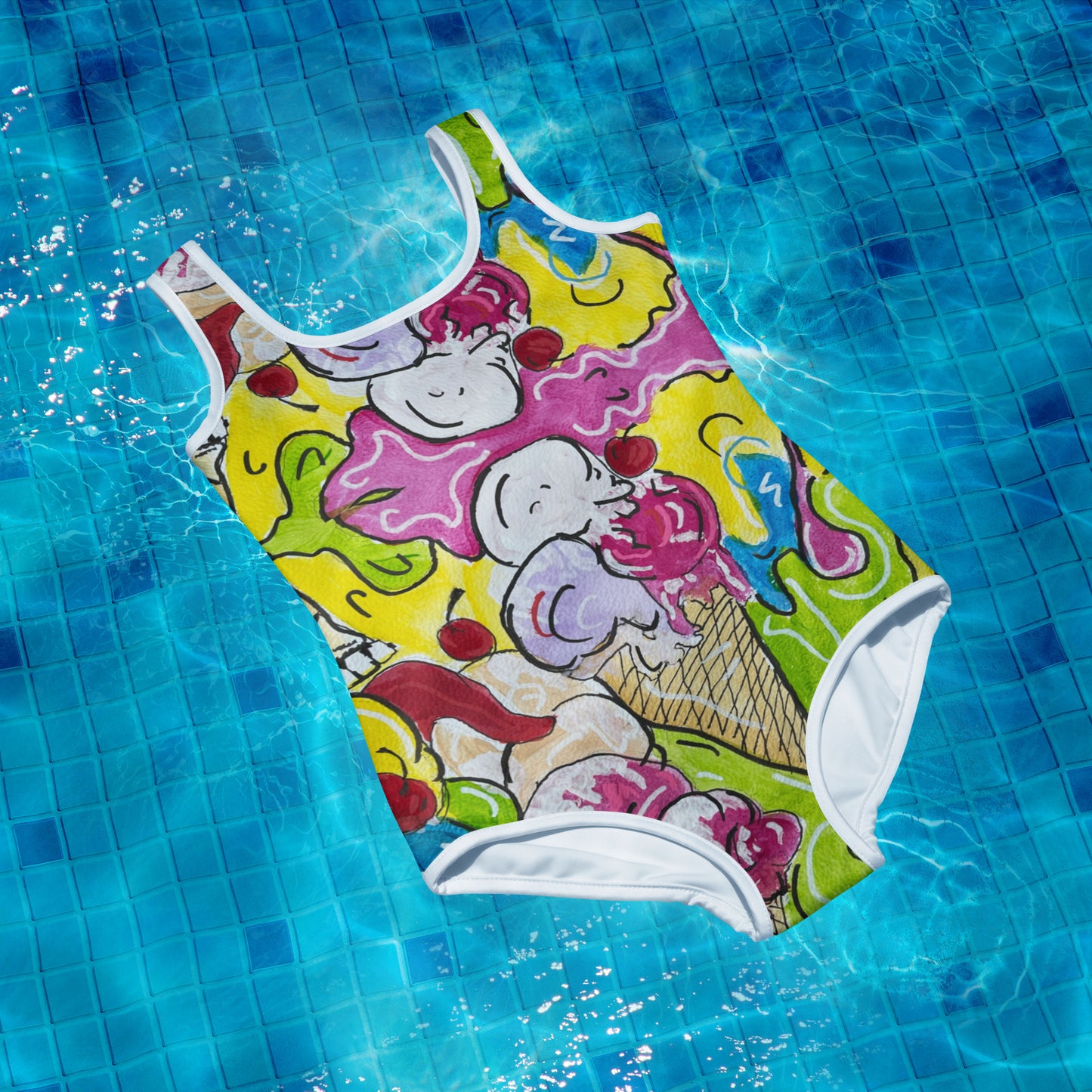 Ice Cream All-Over Print Youth Swimsuit