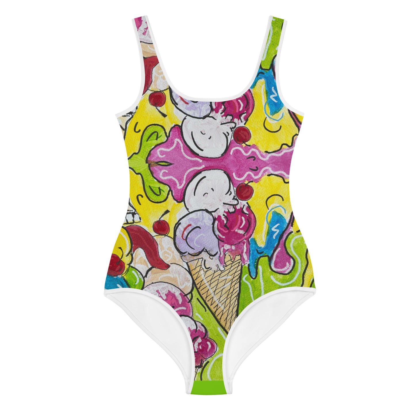 Ice Cream All-Over Print Youth Swimsuit