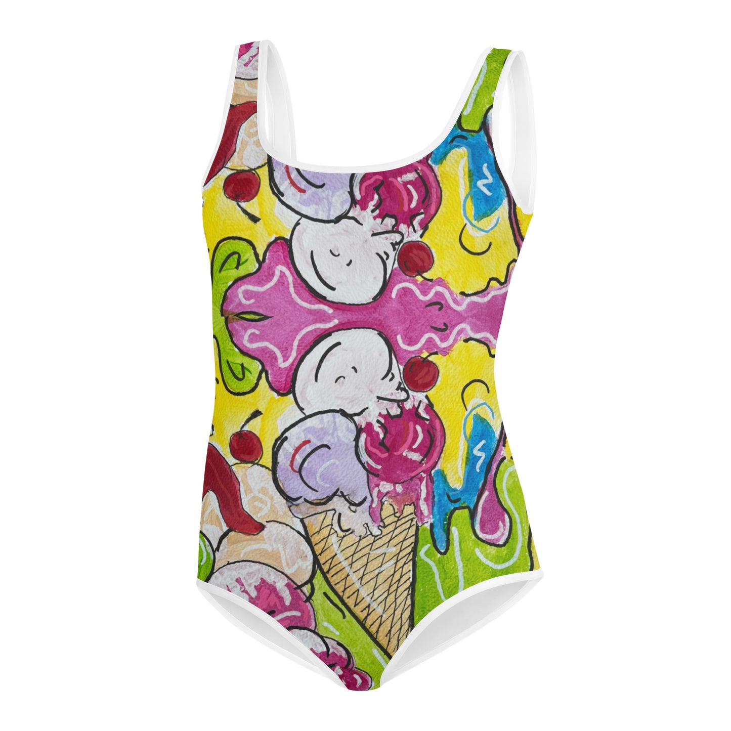 Ice Cream All-Over Print Youth Swimsuit