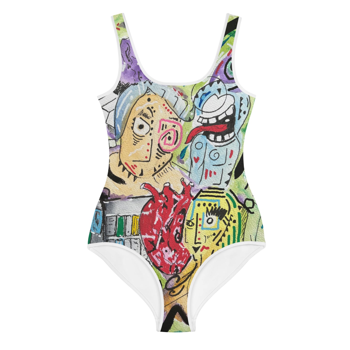 Mad Pianist All-Over Print Youth Swimsuit