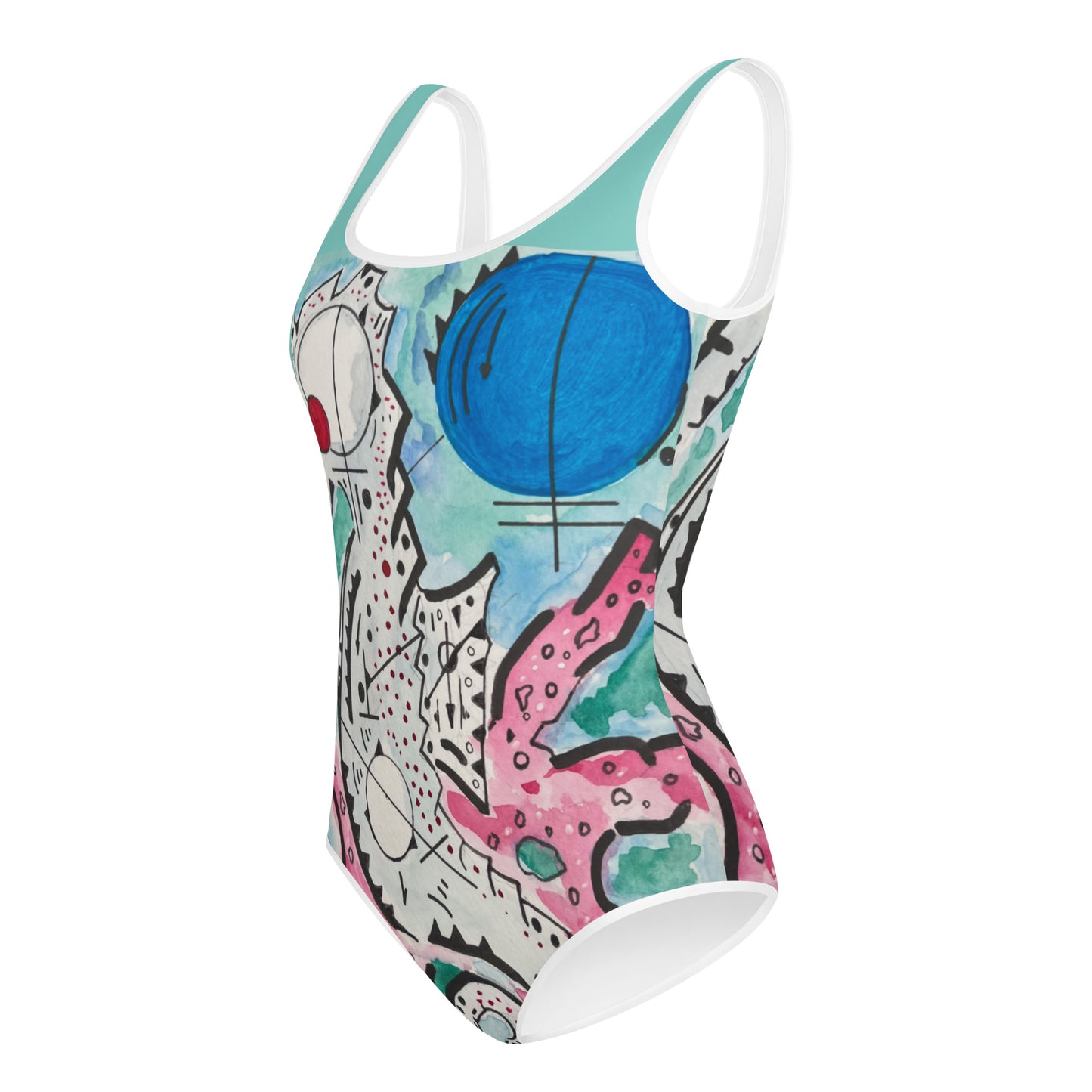 SeaHorse All-Over Print Youth Swimsuit