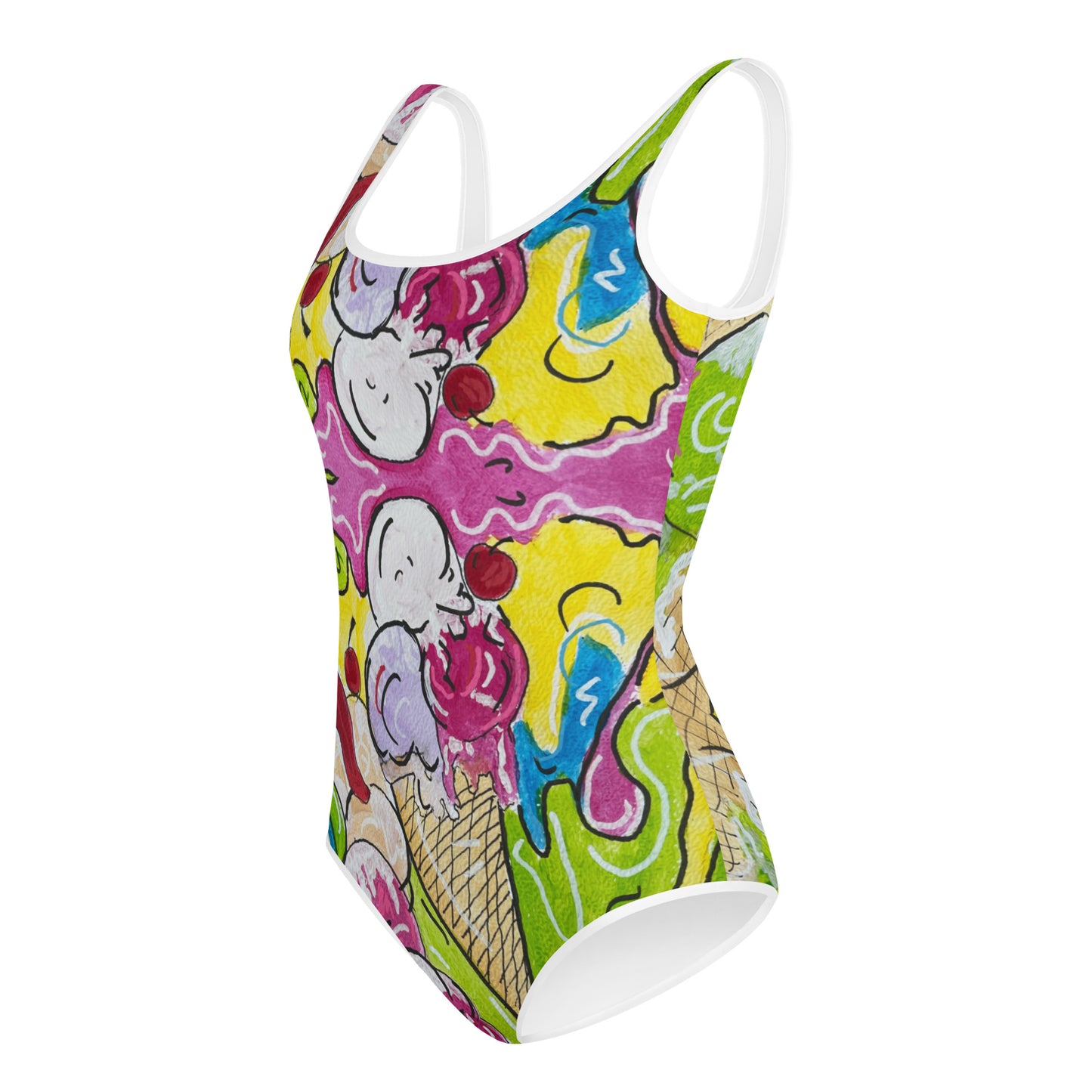 Ice Cream All-Over Print Youth Swimsuit