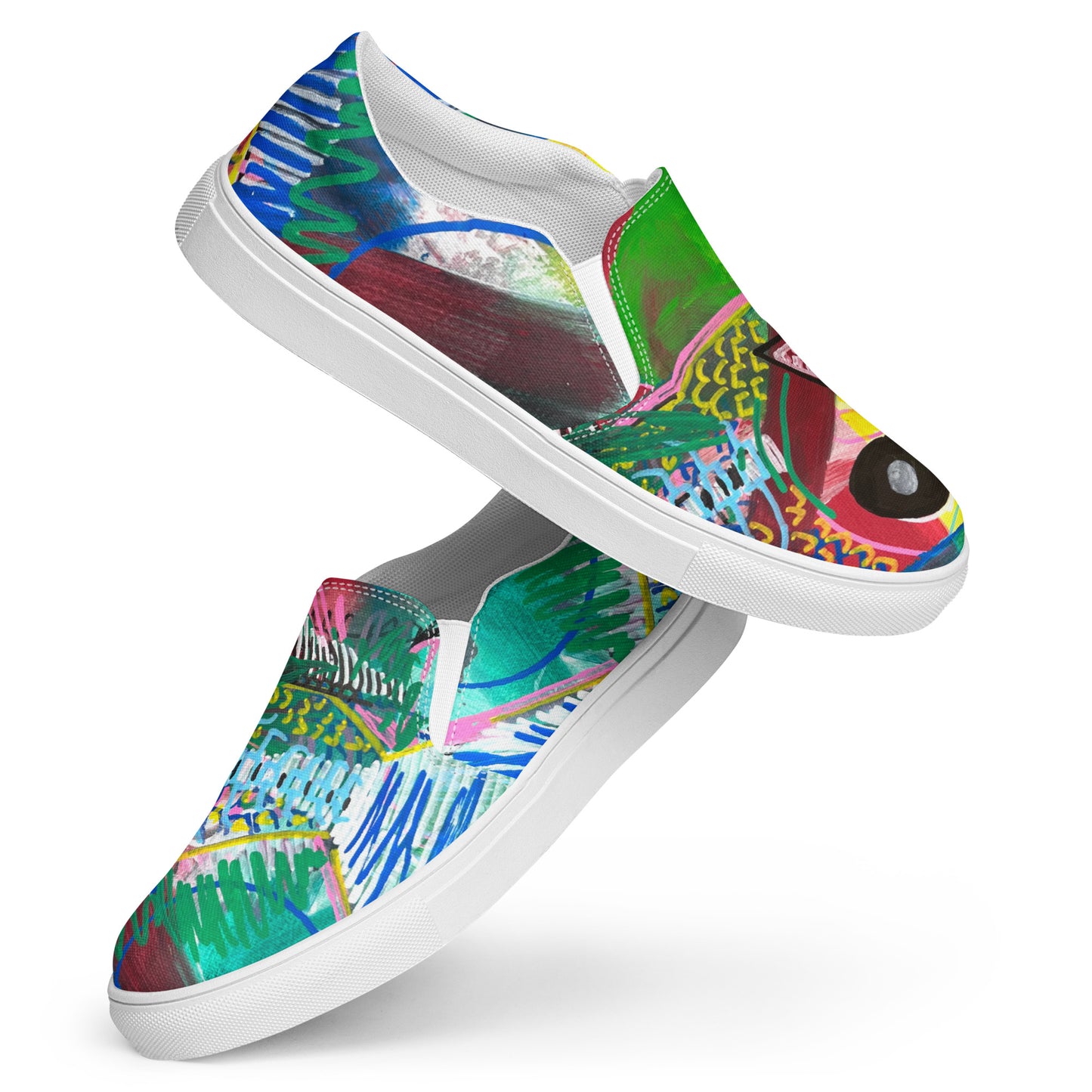 Death Fish Men’s slip-on canvas shoes