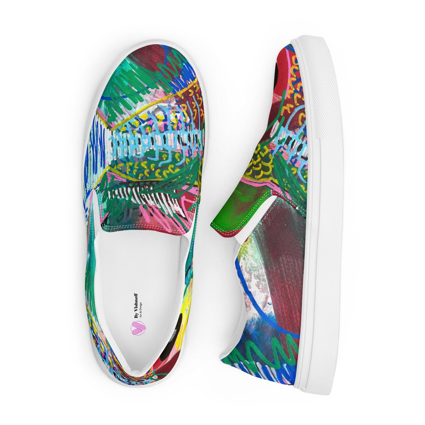 Death Fish Men’s slip-on canvas shoes