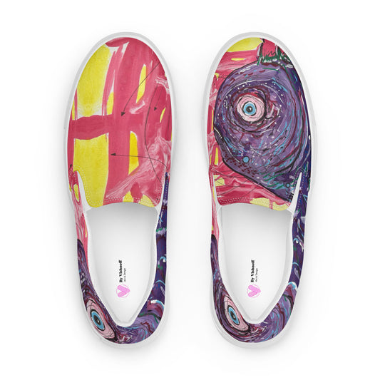 Death Fish Men’s slip-on canvas shoes