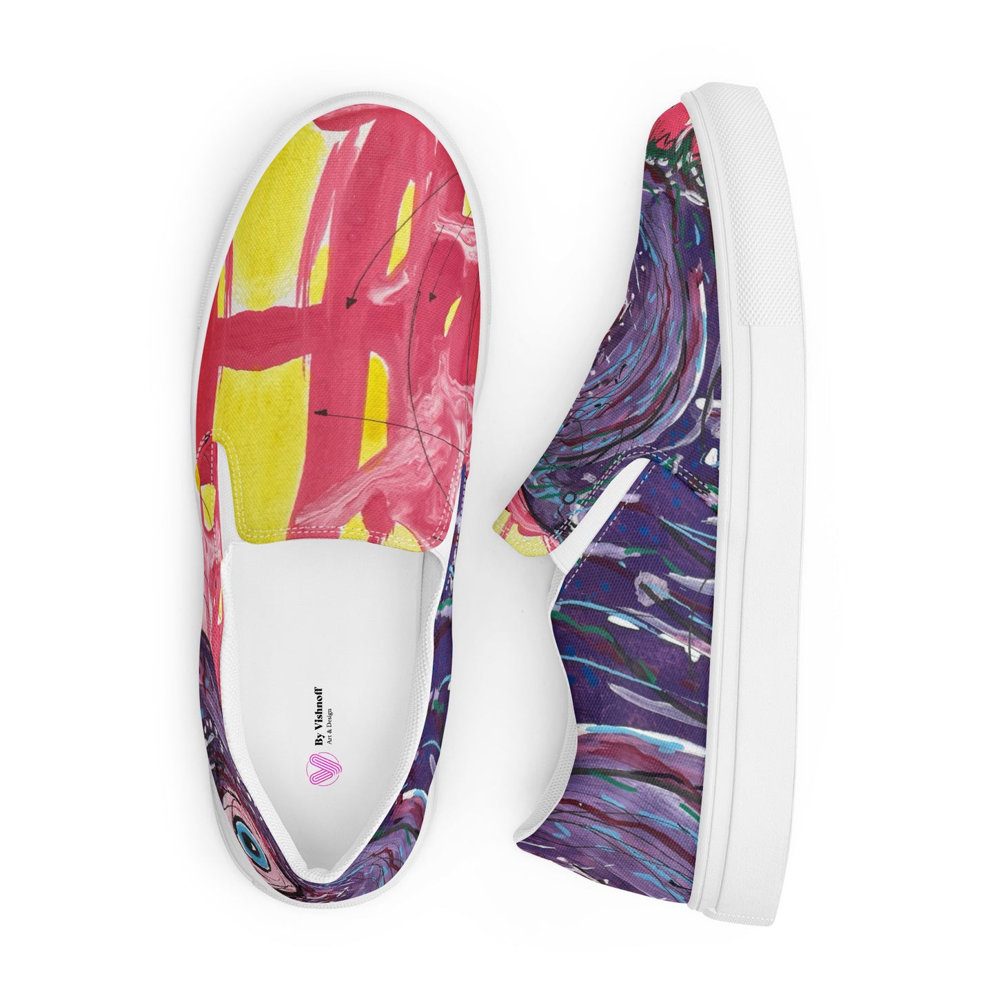 Death Fish Men’s slip-on canvas shoes