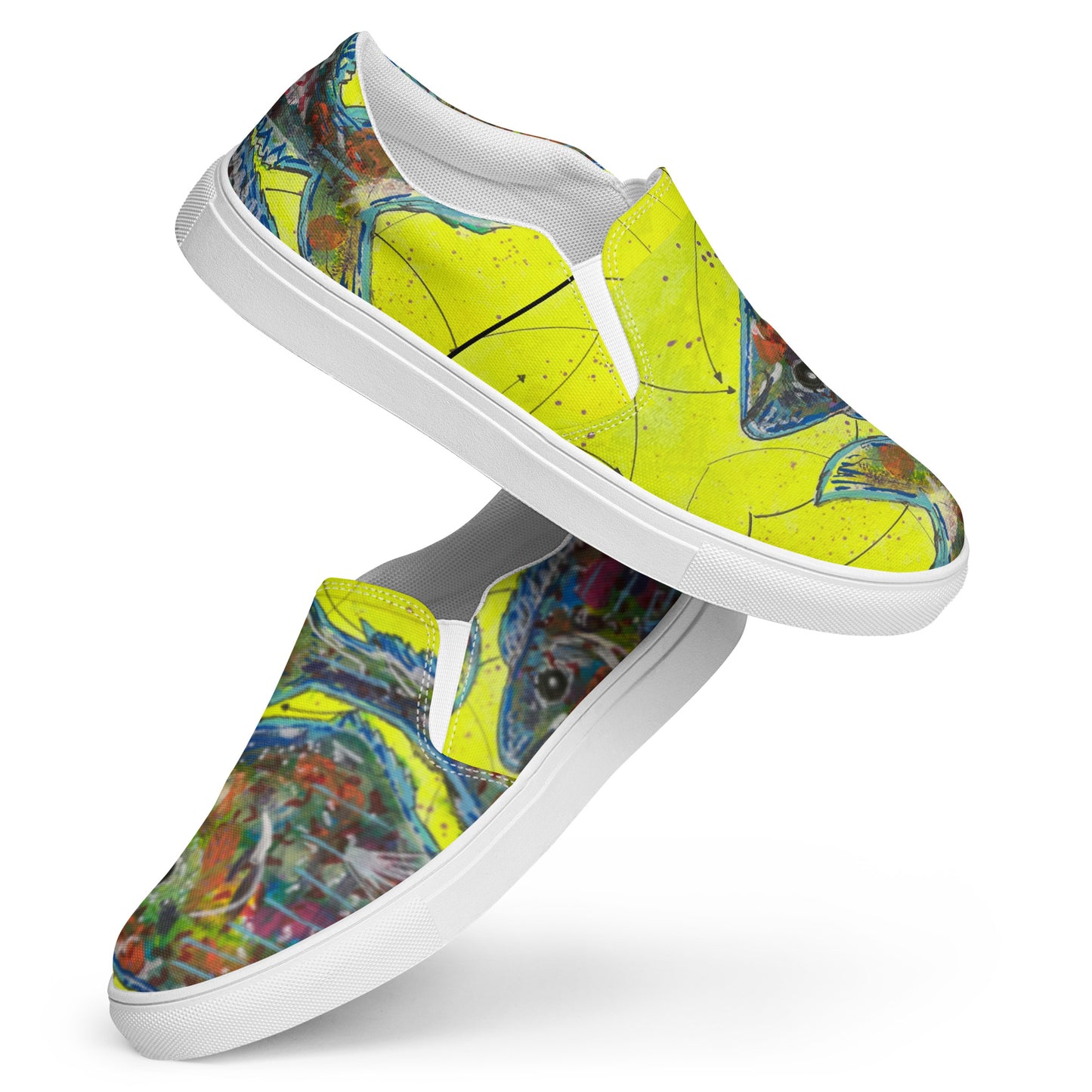 Glow Fish Men’s slip-on canvas shoes