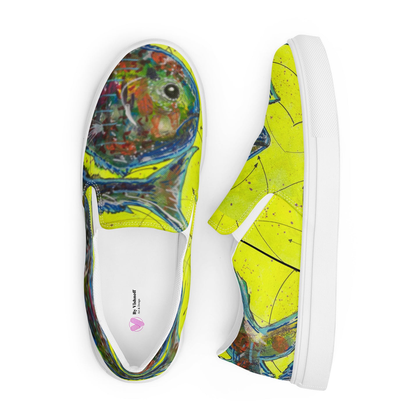 Glow Fish Men’s slip-on canvas shoes