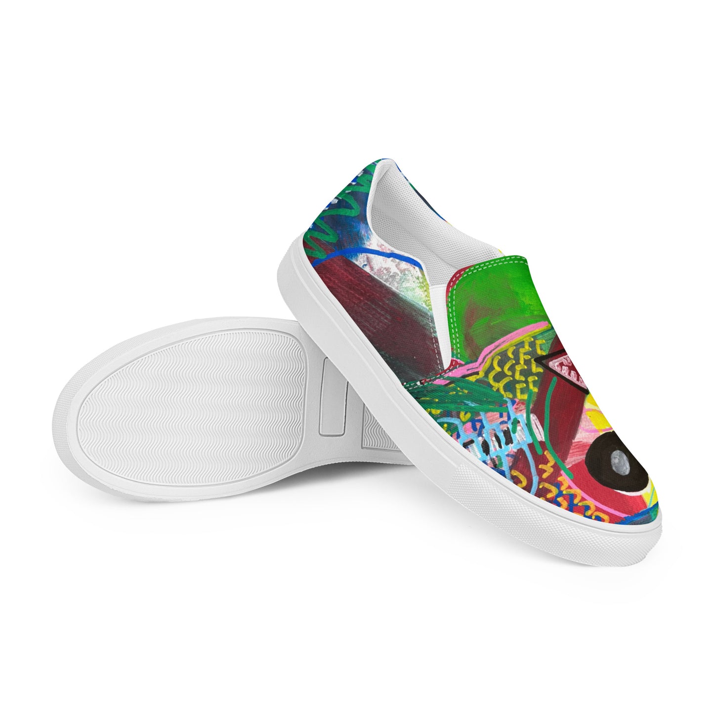 Death Fish Men’s slip-on canvas shoes