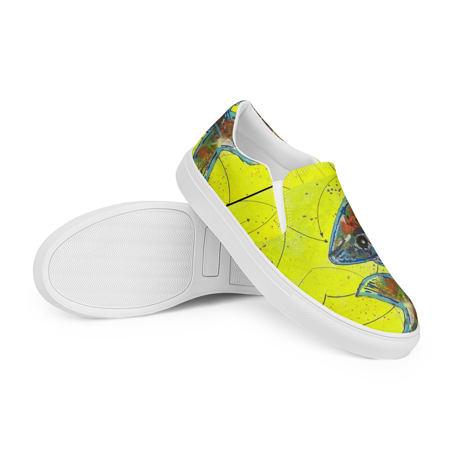 Glow Fish Men’s slip-on canvas shoes