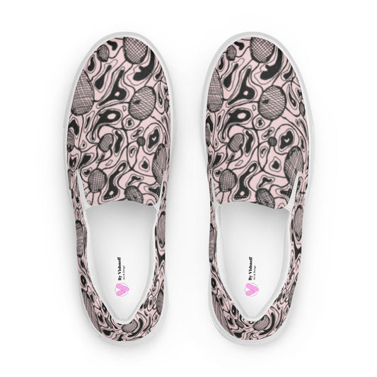 Melted Cell Pink Women’s slip-on canvas shoes